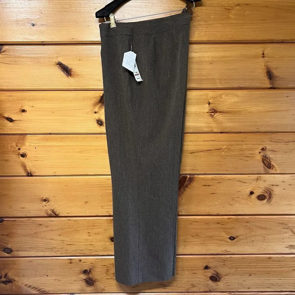 $119 Jones New York Vintage Signature Stretch Brown/ Charente Dress Pants 18W
